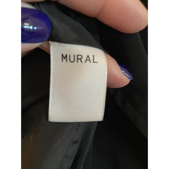 Mural Jacket - Diagonal Zip Cropped Black Work Attire Sz.XS - Picture 4 of 5